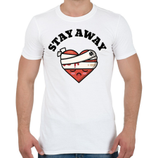 PRINTFASHION STAY AWAY - Férfi póló - Fehér férfi póló
