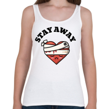 PRINTFASHION STAY AWAY - Női atléta - Fehér női trikó