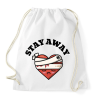 PRINTFASHION STAY AWAY - Sportzsák, Tornazsák - Fehér