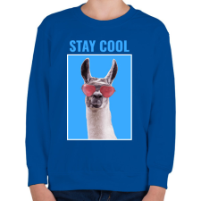 PRINTFASHION STAY COOL LLAMA - Gyerek pulóver - Királykék gyerek pulóver, kardigán