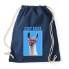 PRINTFASHION STAY COOL LLAMA - Sportzsák, Tornazsák - Sötétkék