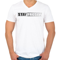 PRINTFASHION Stay Frosty - COD MW - Férfi V-nyakú póló - Fehér