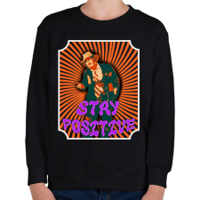 PRINTFASHION Stay positive - Gyerek pulóver - Fekete gyerek pulóver, kardigán