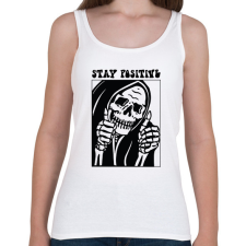 PRINTFASHION Stay positive - Női atléta - Fehér női trikó