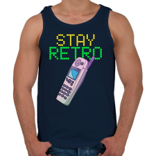 PRINTFASHION Stay retro Nokia - Férfi atléta - Sötétkék atléta, trikó