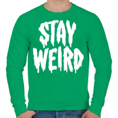 PRINTFASHION Stay Weird - Férfi pulóver - Zöld
