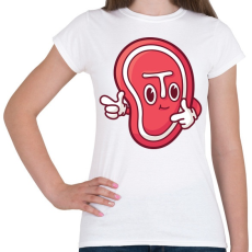 PRINTFASHION Steak hús - Női póló - Fehér