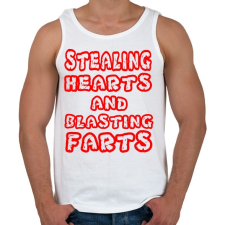 PRINTFASHION Stealing Hearths - Férfi atléta - Fehér atléta, trikó