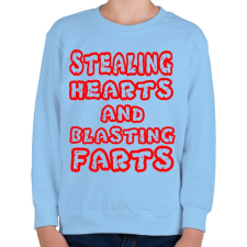 PRINTFASHION Stealing Hearths - Gyerek pulóver - Világoskék gyerek pulóver, kardigán