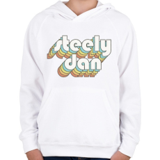 PRINTFASHION Steely Dan - Gyerek kapucnis pulóver - Fehér