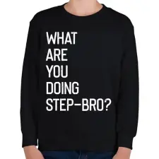 PRINTFASHION Step-bro - Gyerek pulóver - Fekete gyerek pulóver, kardigán