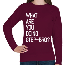 PRINTFASHION Step-bro - Női pulóver - Bordó női pulóver, kardigán