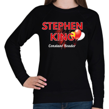 PRINTFASHION stephen king állandó olvasója - Női pulóver - Fekete női pulóver, kardigán