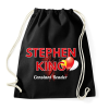 PRINTFASHION stephen king állandó olvasója - Sportzsák, Tornazsák - Fekete