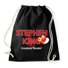 PRINTFASHION stephen king állandó olvasója - Sportzsák, Tornazsák - Fekete tornazsák
