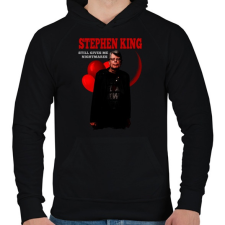 PRINTFASHION STEPHEN KING-COLOR - Férfi kapucnis pulóver - Fekete férfi pulóver, kardigán