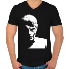 PRINTFASHION Stephen King - Férfi V-nyakú póló - Fekete férfi póló
