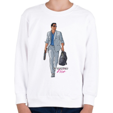PRINTFASHION Sterling Archer - Gyerek pulóver - Fehér