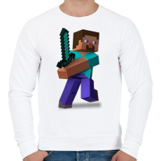 PRINTFASHION Stevee - Férfi pulóver - Fehér