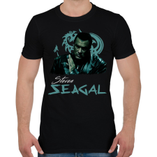 PRINTFASHION steven seagal - Férfi póló - Fekete férfi póló