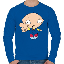 PRINTFASHION Stewie - Férfi pulóver - Királykék férfi pulóver, kardigán