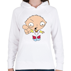 PRINTFASHION Stewie - Női kapucnis pulóver - Fehér