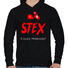 PRINTFASHION stex - Férfi kapucnis pulóver - Fekete