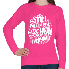 PRINTFASHION Still fall in love - Női pulóver - Fukszia női pulóver, kardigán