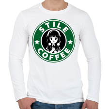 PRINTFASHION Stille Coffe - Férfi hosszú ujjú póló - Fehér férfi póló