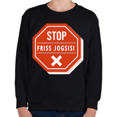 PRINTFASHION STOP - Friss jogsis - Gyerek pulóver - Fekete