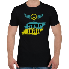 PRINTFASHION stop the war - Férfi póló - Fekete