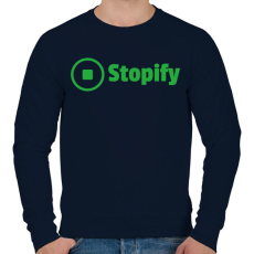 PRINTFASHION Stopify - Férfi pulóver - Sötétkék