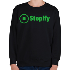 PRINTFASHION Stopify - Gyerek pulóver - Fekete