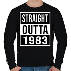 PRINTFASHION Straight Outta 1983 - Férfi pulóver - Fekete