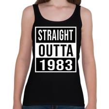 PRINTFASHION Straight Outta 1983 - Női atléta - Fekete női trikó