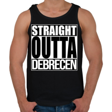 PRINTFASHION Straight Outta Debrecen - Férfi atléta - Fekete atléta, trikó