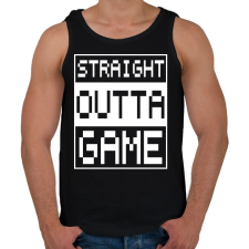 PRINTFASHION Straight outta Game - Férfi atléta - Fekete atléta, trikó
