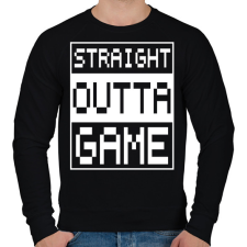 PRINTFASHION Straight outta Game - Férfi pulóver - Fekete férfi pulóver, kardigán