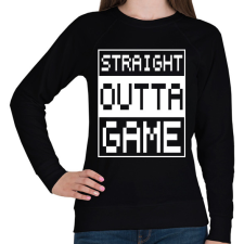 PRINTFASHION Straight outta Game - Női pulóver - Fekete női pulóver, kardigán