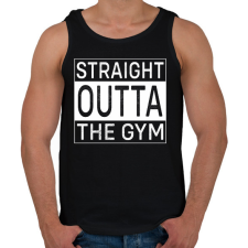 PRINTFASHION Straight Outta Gym - Férfi atléta - Fekete atléta, trikó