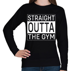 PRINTFASHION Straight Outta Gym - Női pulóver - Fekete