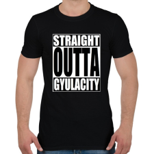 PRINTFASHION Straight Outta Gyula City - Férfi póló - Fekete férfi póló
