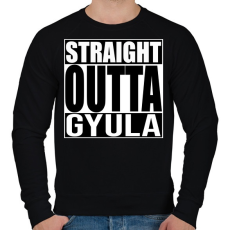 PRINTFASHION Straight Outta Gyula - Férfi pulóver - Fekete