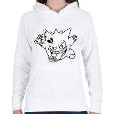 PRINTFASHION Strange creature - Női kapucnis pulóver - Fehér