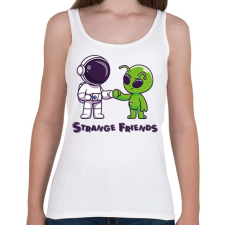 PRINTFASHION Strange Friends - Női atléta - Fehér női trikó