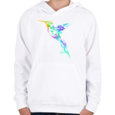 PRINTFASHION Strange smoke - Gyerek kapucnis pulóver - Fehér