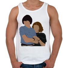 PRINTFASHION Stranger Couple  - Férfi atléta - Fehér atléta, trikó