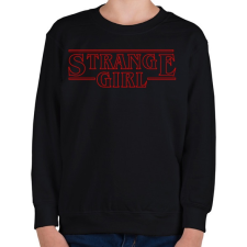 PRINTFASHION Stranger Girl - Gyerek pulóver - Fekete gyerek pulóver, kardigán
