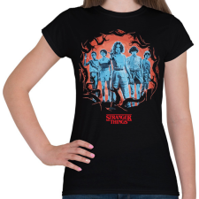PRINTFASHION #Stranger_team - Női póló - Fekete női póló