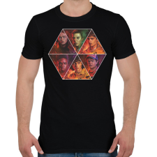 PRINTFASHION Stranger Things - Characters - Férfi póló - Fekete férfi póló